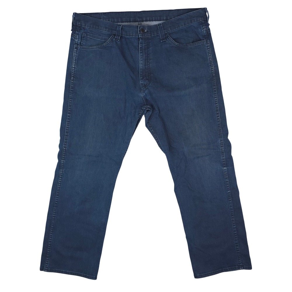 Levis 569 Loose Straight Jeans Mens 38x32 Dark‎ Wash Blue Stretch Minimalist